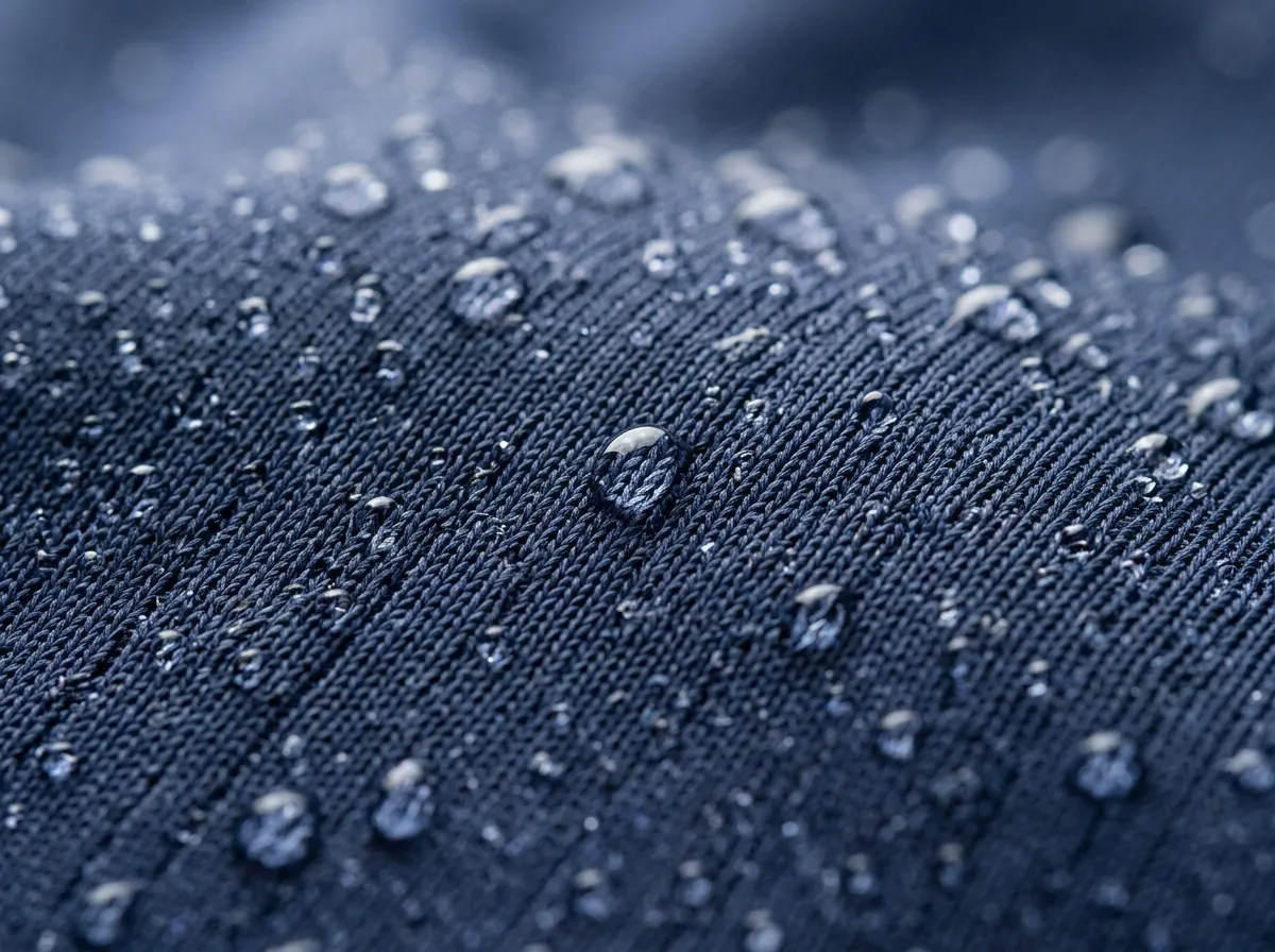 Détail du tissu d'un maillot modeste, séchage rapide et protection UV
